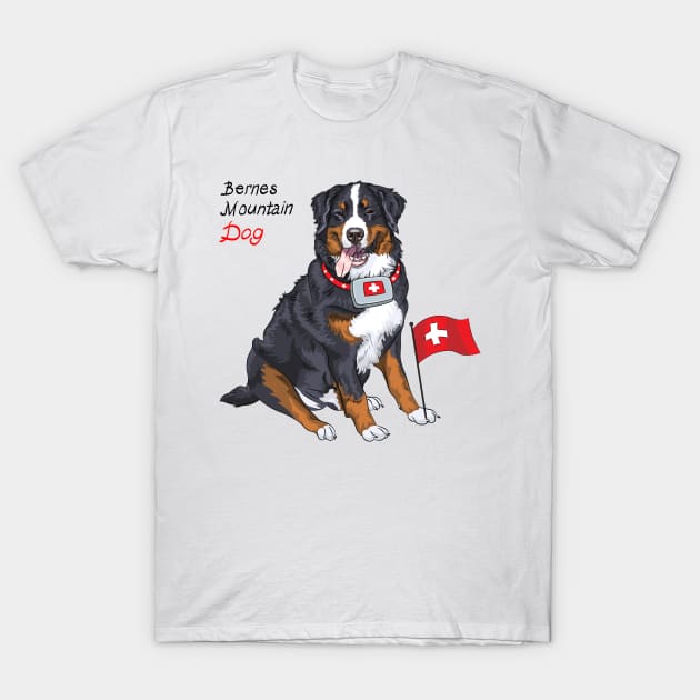 Bernese mountain dog T-Shirt by kavalenkava